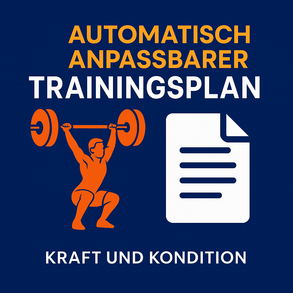 Automatisch anpassbarer Trainingsplan: Fokus Kraft